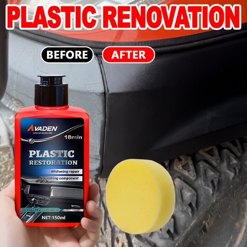 Trim Restorer Plastic - น้ำยาฟื้นฟูสีดำสำหรับขอบตกแต่ง - สูตรพิเศษผสมสี ติดทนนานกว่า 6 เดือน
