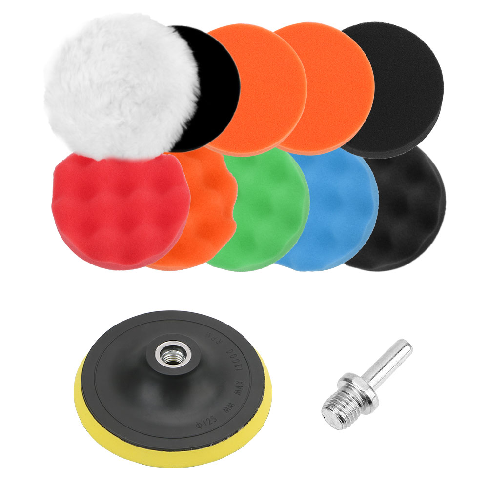 ชุดอุปกรณ์ขัดเงารถยนต์ 12 ชิ้น - Polish Pad Set Buffer บทวิจารณ์และราคา
